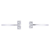 Traffic Light Adjustable Diamond Cuff in Sterling Silver