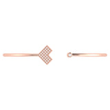 One Way Arrow Adjustable Diamond Cuff in 14K Rose Gold Vermeil on Sterling Silver