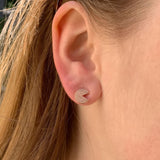 Pac-Man Candy Diamond Earrings in 14K Rose Gold Vermeil on Sterling Silver