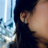 Pac-Man Candy Diamond Earrings in Sterling Silver