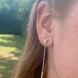Rise & Grind Triangle Diamond Drop Earrings in Sterling Silver