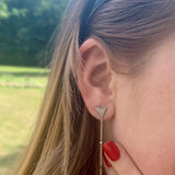 Rise & Grind Triangle Diamond Drop Earrings in Sterling Silver