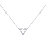 Skyline Triangle Diamond Necklace in Sterling Silver