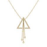 Skyline Triangle Bolo Adjustable Diamond Lariat Necklace in 14K Yellow Gold Vermeil on Sterling Silver