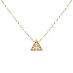 Skyscraper Triangle Diamond Necklace in 14K Yellow Gold Vermeil on Sterling Silver