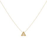 Skyscraper Triangle Diamond Necklace in 14K Yellow Gold Vermeil on Sterling Silver