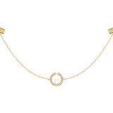 Avani Skyline Geometric Layered Diamond Necklace in 14K Yellow Gold Vermeil on Sterling Silver