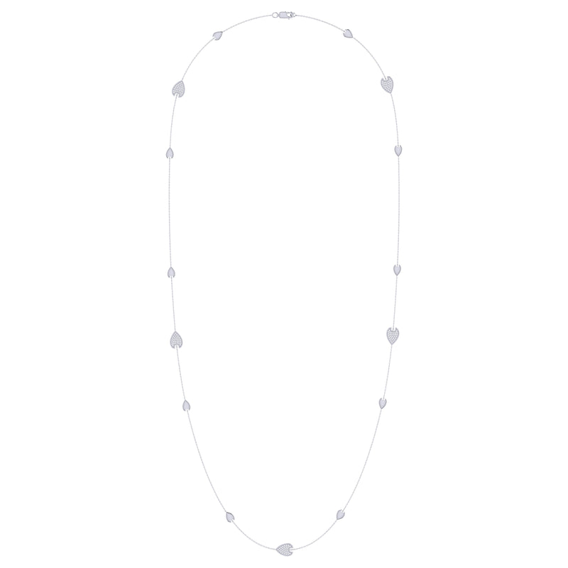 Avani Raindrop Layered Diamond Necklace in Sterling Silver