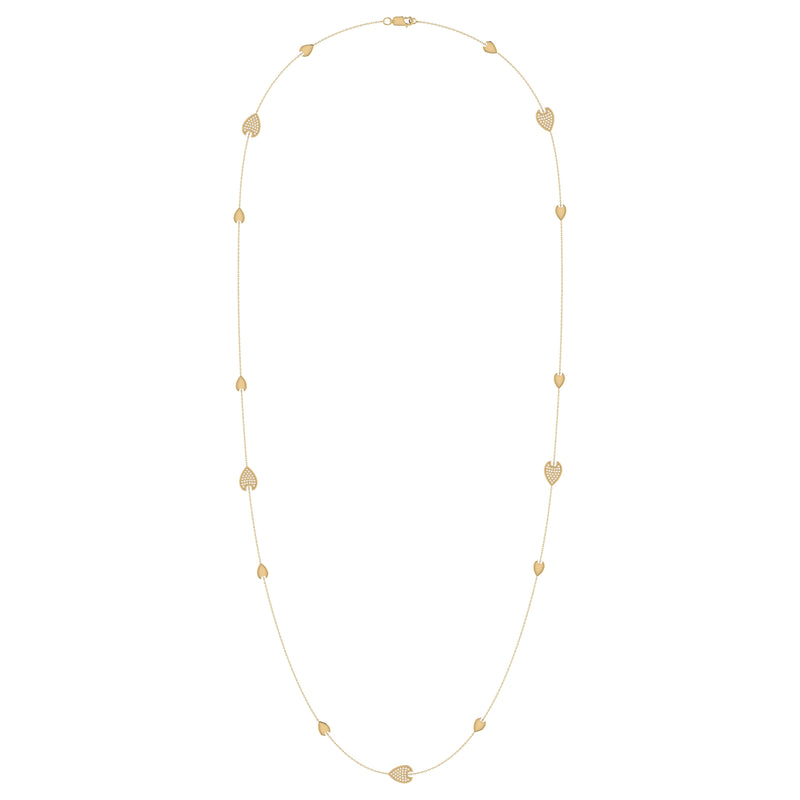 Avani Raindrop Layered Diamond Necklace in 14K Yellow Gold Vermeil on Sterling Silver