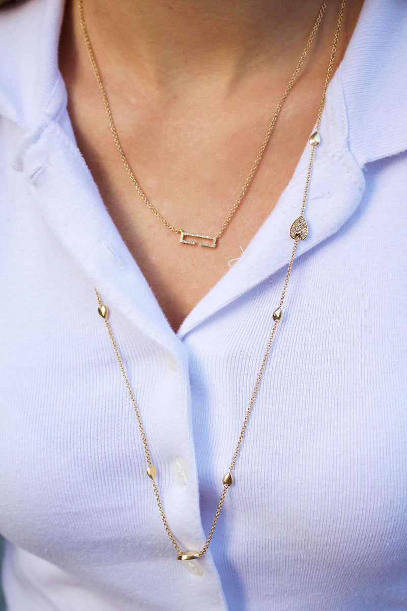 Avani Raindrop Layered Diamond Necklace in 14K Yellow Gold