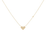 One Way Arrow Diamond Necklace in 14K Yellow Gold Vermeil on Sterling Silver