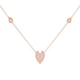 Raindrop Diamond Necklace in 14K Rose Gold Vermeil on Sterling Silver