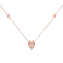 Raindrop Diamond Necklace in 14K Rose Gold Vermeil on Sterling Silver