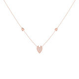 Raindrop Diamond Necklace in 14K Rose Gold Vermeil on Sterling Silver