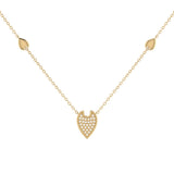 Raindrop Diamond Necklace in 14K Yellow Gold Vermeil on Sterling Silver