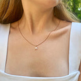 City Arches Square Diamond Pendant in 14K Rose Gold Vermeil on Sterling Silver