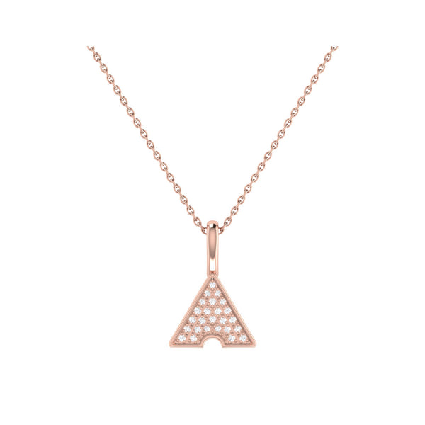 Skyscraper Triangle Diamond Pendant in 14K Rose Gold – LuvMyJewelry (LMJ)