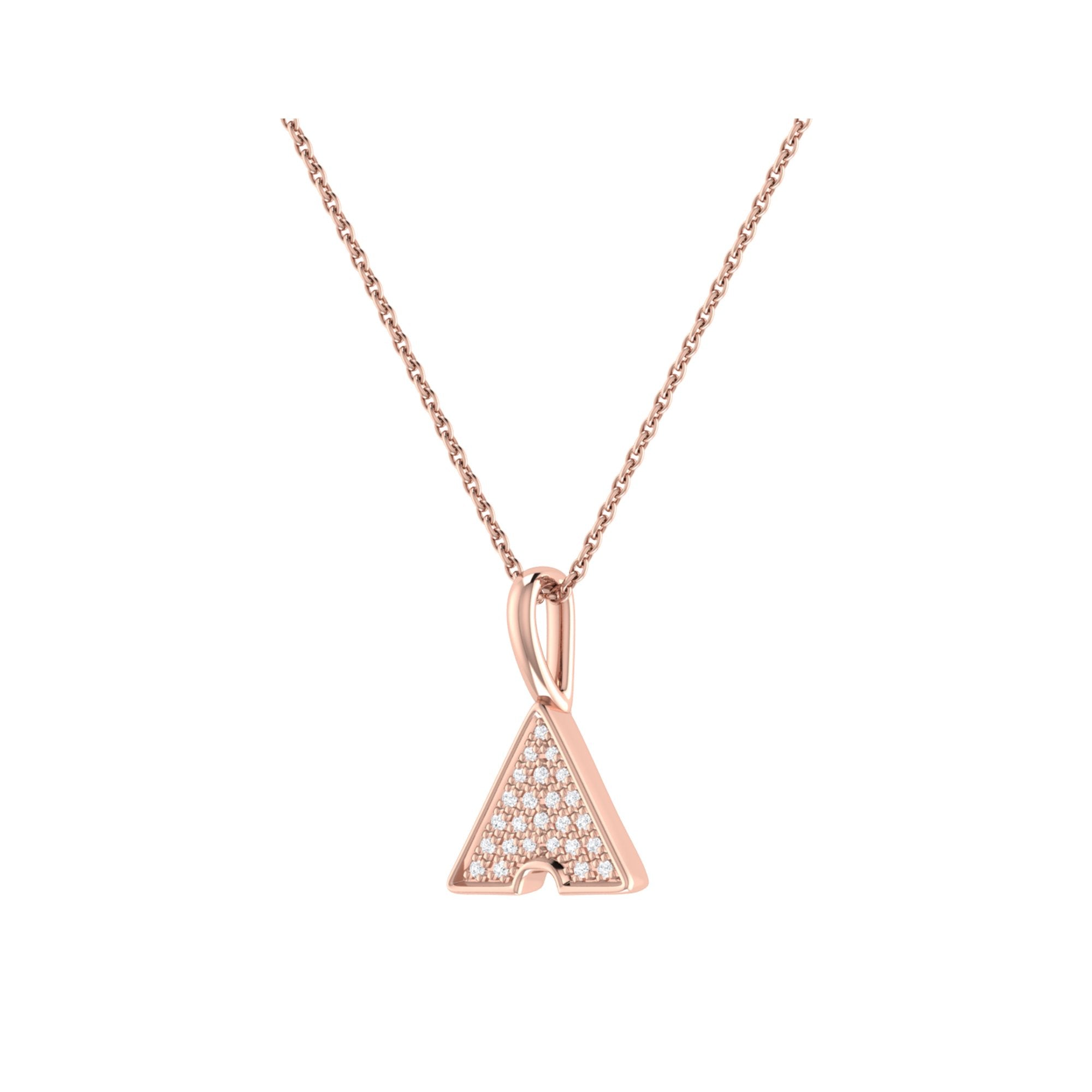 Skyscraper Triangle Diamond Pendant in 14K Rose Gold – LuvMyJewelry (LMJ)