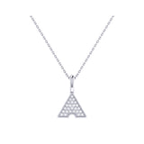 Skyscraper Triangle Diamond Pendant in Sterling Silver