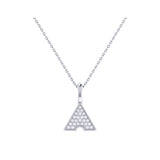 Skyscraper Triangle Diamond Pendant in 14K White Gold