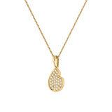 Street Cycle Open Teardrop Diamond Pendant in 14K Yellow Gold Vermeil on Sterling Silver