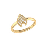 Raindrop Diamond Ring in 14K Yellow Gold Vermeil on Sterling Silver