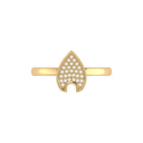 Raindrop Diamond Ring in 14K Yellow Gold Vermeil on Sterling Silver