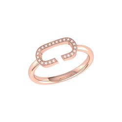 Celia C Diamond Ring in 14K Rose Gold