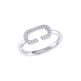 Celia C Diamond Ring in Sterling Silver