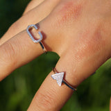 Celia C Diamond Ring in Sterling Silver
