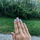 Binoculars Infinity Diamond Ring in 14K Yellow Gold Vermeil on Sterling Silver