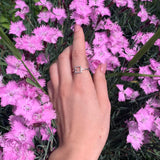 On The Block Square Diamond Ring in Sterling Silver