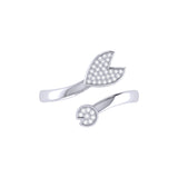 Pac-Man Chase Diamond Open Ring in Sterling Silver