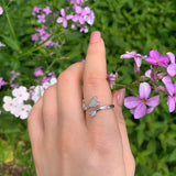 Pac-Man Chase Diamond Open Ring in Sterling Silver