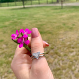On Point Triangle Diamond Ring in Sterling Silver