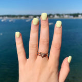 On Point Triangle Diamond Ring in 14K Rose Gold Vermeil on Sterling Silver