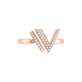 Visionary IV Open Diamond Ring in 14K Rose Gold Vermeil on Sterling Silver