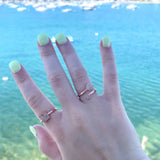 City Arches Square Diamond Ring in 14K Rose Gold Vermeil on Sterling Silver