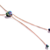 Luv Me Ruby Fuchsite Adjustable Heart Necklace in 14K Rose Gold Plated Sterling Silver