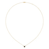 Cushion Cut Alexandrite & Diamond Birthstone Necklace In 14K Yellow Gold
