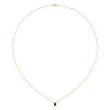 Pear Shaped Alexandrite & Diamond Birthstone Necklace In 14K Yellow Gold
