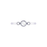 Round Cut Diamond Birthstone Ring In 14K White Gold
