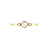 Round Cut Diamond Birthstone Ring In 14K Yellow Gold