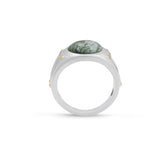Seraphinite Iconic Stone Signet Ring in Sterling Silver