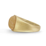 Wood Jasper Iconic Stone Signet Ring in 14K Yellow Gold Plated Sterling Silver