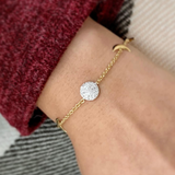 Moonlit Diamond Bracelet in 14K Yellow Gold Vermeil on Sterling Silver