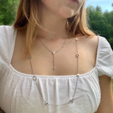 Avani Skyline Geometric Layered Diamond Necklace in Sterling Silver