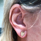 Raindrop Diamond Stud Earrings in 14K Yellow Gold Vermeil on Sterling Silver