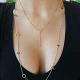 Avani Skyline Geometric Layered Diamond Necklace in 14K Yellow Gold Vermeil on Sterling Silver