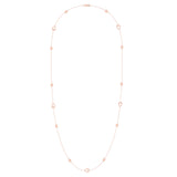 Avani Open Raindrop Layered Diamond Necklace in 14K Rose Gold Vermeil on Sterling Silver